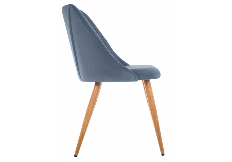 Стул на металлокаркасе Morgan blue / wood (53x56x86)