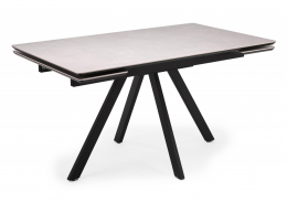 Керамический стол Вилли 140(200)х80 carmen light grey / черный (80x75)