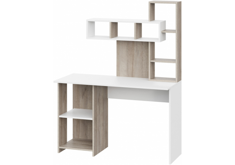 Компьютерный стол Эфес дуб крафт серый / белый (50x50x155). 