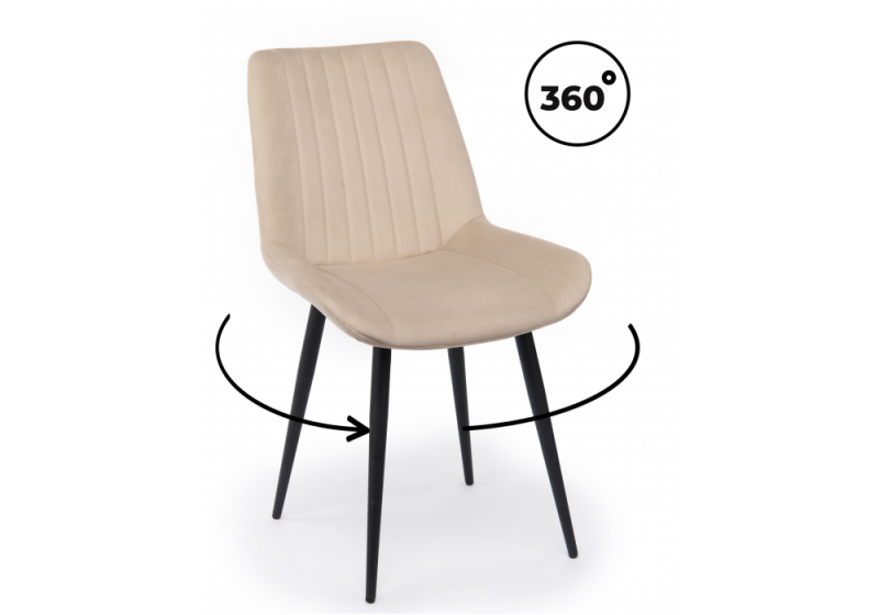 Стул на металлокаркасе Седа 360 бежевый (zd 210) / черный np (50x56x82). 