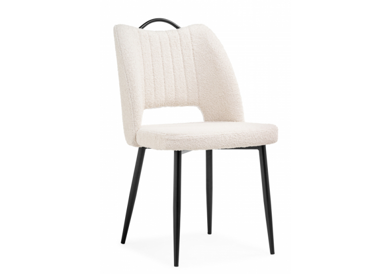 Стул на металлокаркасе Barton beige / black (50x53x86). 