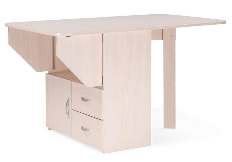 Стол деревянный Стол-тумба 130,2х80,2х75,1 дуб млечный (80,2x75,1). 