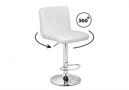 Барный стул Paskal white / chrome (43x53x89)