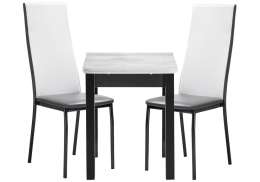 Обеденная группа Блавир белый полимер / серый полимер / метрополитан грей / черный ()